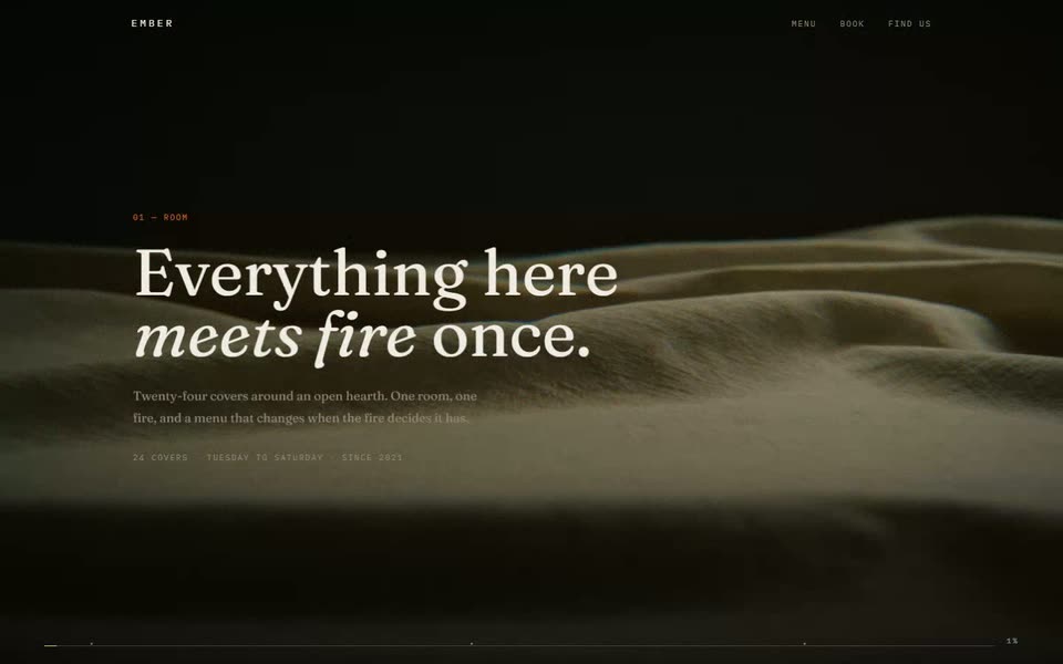 Ember — Restaurant Landing Page
