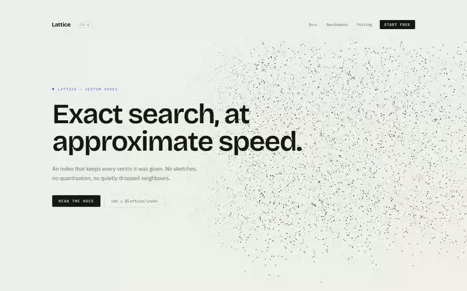 Lattice — Point Cloud Product Page