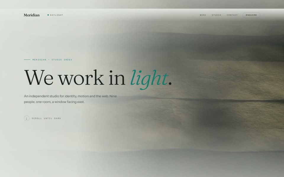 Meridian — Day/Night Studio Index