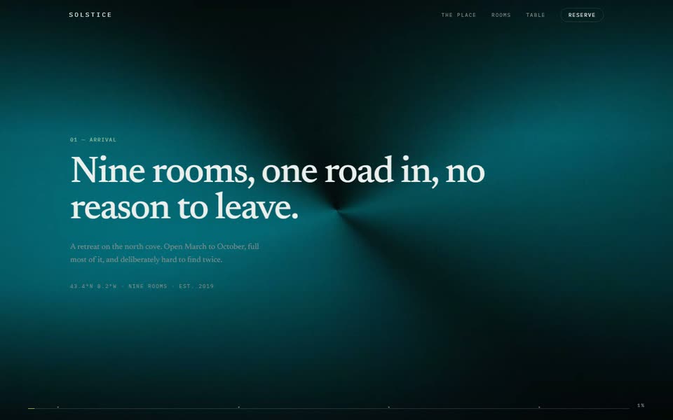 Solstice — Retreat Landing Page